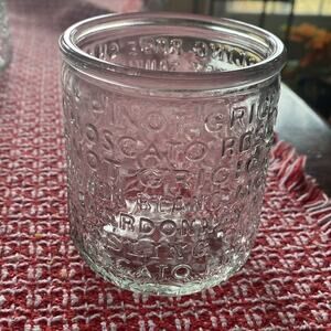 Rochester set of five wine clear heavy logo stemless glasses